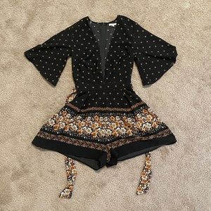 Low-Cut Flowy Romper